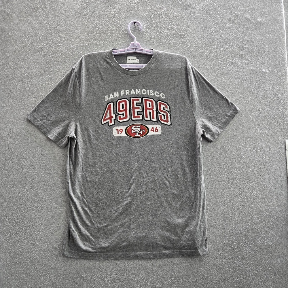 San Francisco 49ers Men Shirt L Gray NFL‎ Team Apparel Graphic Logo Sports